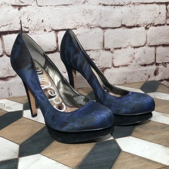 Sam Edelman Ulysa Platform‎ Pump In Midnight Blue - Picture 6 of 8